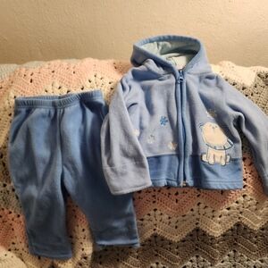 Carter's Blue Fleece Kids Matching Set